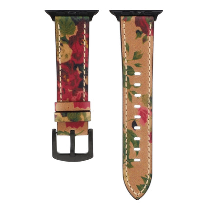 Retro Head-layer Cowhide Genuine Leather Watchband For Apple Watch Series 6 & SE & 5 & 4 40mm / 3 & 2 & 1 38mm, For Apple Watch Series 8&7 41mm / SE 2&6&SE&5&4 40mm / 3&2&1 38mm, For Apple Watch Series 7 41mm / 6 & SE & 5 & 4 40mm / 3 & 2 & 1 38mm - DealBuddy