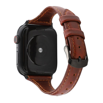 Crazy Horse Texture Genuine Leather Strap, For Apple Watch Series 7 41mm / 6 & SE & 5 & 4 40mm / 3 & 2 & 1 38mm, For Apple Watch Series 8&7 41mm / SE 2&6&SE&5&4 40mm / 3&2&1 38mm                                                                          ... - DealBuddy