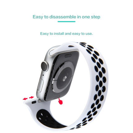Elastic Silicone Watchband For Apple Watch Series 6 & SE & 5 & 4 44mm / 3 & 2 & 1 42mm, 150mm (Black White), 150mm (Light Pink White), 150mm (Blue White), 160mm (Light Pink White) - DealBuddy