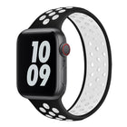 Elastic Silicone Watchband For Apple Watch Series 6 & SE & 5 & 4 44mm / 3 & 2 & 1 42mm, 150mm (Black White), 150mm (Light Pink White), 150mm (Blue White), 160mm (Light Pink White) - DealBuddy