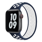 Elastic Silicone Watchband For Apple Watch Series 6 & SE & 5 & 4 44mm / 3 & 2 & 1 42mm, 150mm (Black White), 150mm (Light Pink White), 150mm (Blue White), 160mm (Light Pink White) - DealBuddy