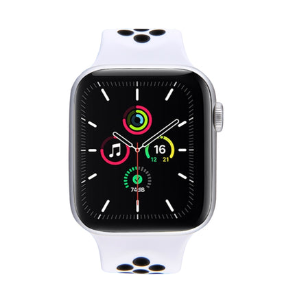 Elastic Silicone Watchband For Apple Watch Series 6 & SE & 5 & 4 40mm / 3 & 2 & 1 38mm, Length: 160mm, 160mm (White Black), 160mm (Black), 160mm (Black Yellow), 160mm (Black Grey), 160mm (Red Black), 160mm (Black White), 160mm (Black Red)              ... - DealBuddy