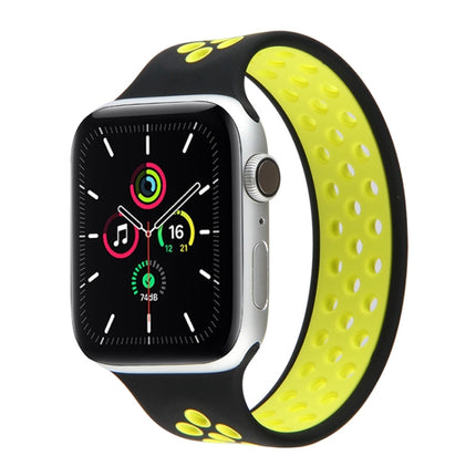 Elastic Silicone Watchband For Apple Watch Series 6 & SE & 5 & 4 40mm / 3 & 2 & 1 38mm, Length: 160mm, 160mm (White Black), 160mm (Black), 160mm (Black Yellow), 160mm (Black Grey), 160mm (Red Black), 160mm (Black White), 160mm (Black Red)              ... - DealBuddy