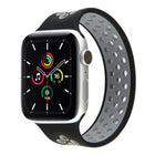 Elastic Silicone Watchband For Apple Watch Series 6 & SE & 5 & 4 40mm / 3 & 2 & 1 38mm, Length: 160mm, 160mm (White Black), 160mm (Black), 160mm (Black Yellow), 160mm (Black Grey), 160mm (Red Black), 160mm (Black White), 160mm (Black Red)              ... - DealBuddy