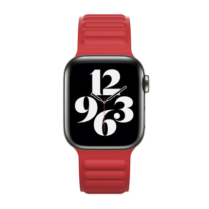 Silicone Magnetic Chain Watchband For Apple Watch Series 6 & SE & 5 & 4 44mm / 3 & 2 & 1 42mm, For Apple Watch Series 7 45mm / 6 & SE & 5 & 4 44mm / 3 & 2 & 1 42mm - DealBuddy