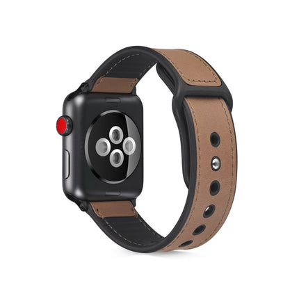 Paste Leather TPU Watchband For Apple Watch Series 6 & SE & 5 & 4 40mm / 3 & 2 & 1 38mm - DealBuddy