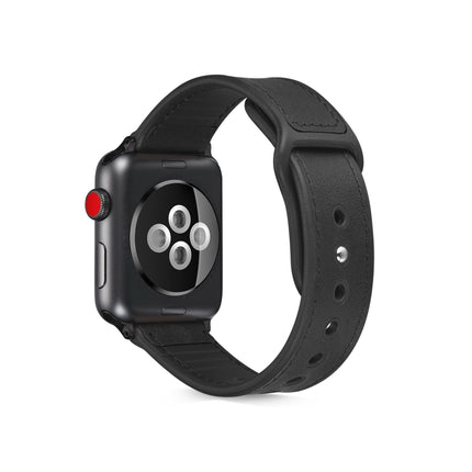 Paste Leather TPU Watchband For Apple Watch Series 6 & SE & 5 & 4 40mm / 3 & 2 & 1 38mm - DealBuddy