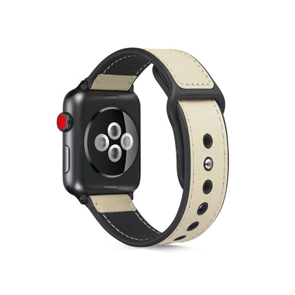 Paste Leather TPU Watchband For Apple Watch Series 6 & SE & 5 & 4 40mm / 3 & 2 & 1 38mm - DealBuddy