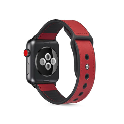 Paste Leather TPU Watchband For Apple Watch Series 6 & SE & 5 & 4 40mm / 3 & 2 & 1 38mm - DealBuddy