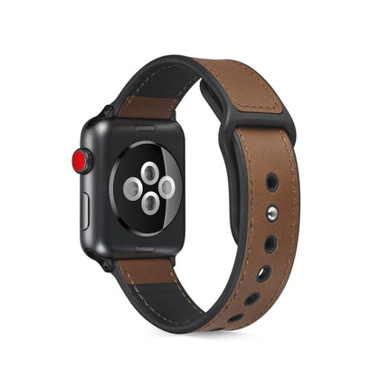 Paste Leather TPU Watchband For Apple Watch Series 6 & SE & 5 & 4 40mm / 3 & 2 & 1 38mm - DealBuddy