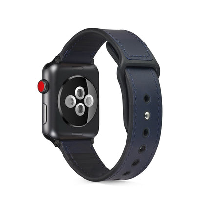 Paste Leather TPU Watchband For Apple Watch Series 6 & SE & 5 & 4 40mm / 3 & 2 & 1 38mm - DealBuddy