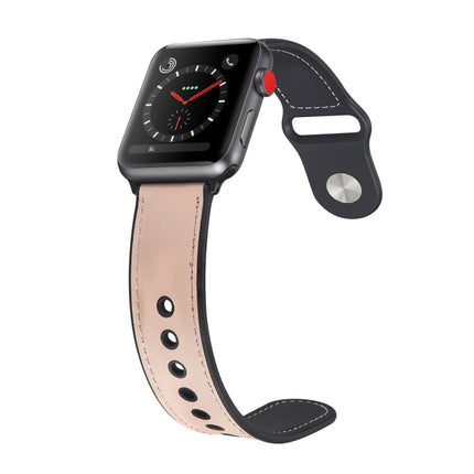 Paste Leather TPU Watchband For Apple Watch Series 6 & SE & 5 & 4 44mm / 3 & 2 & 1 42mm - DealBuddy