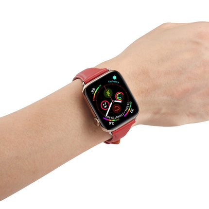 Genuine Leather Watchband For Apple Watch Series 6 & SE & 5 & 4 40mm / 3 & 2 & 1 38mm, For Apple Watch Series 8&7 41mm / SE 2&6&SE&5&4 40mm / 3&2&1 38mm, For Apple Watch Series 7 41mm / 6 & SE & 5 & 4 40mm / 3 & 2 & 1 38mm - DealBuddy
