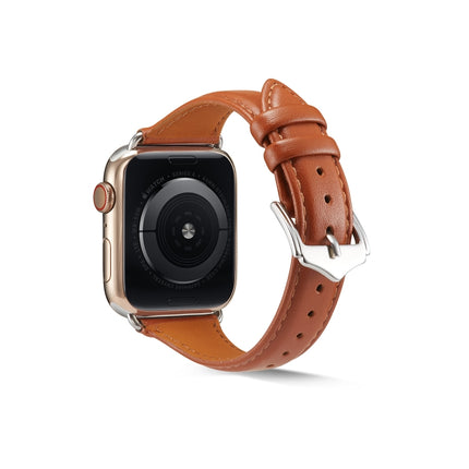 Genuine Leather Watchband For Apple Watch Series 6 & SE & 5 & 4 40mm / 3 & 2 & 1 38mm, For Apple Watch Series 8&7 41mm / SE 2&6&SE&5&4 40mm / 3&2&1 38mm, For Apple Watch Series 7 41mm / 6 & SE & 5 & 4 40mm / 3 & 2 & 1 38mm - DealBuddy