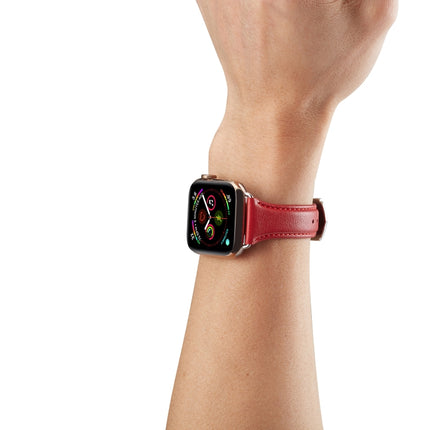 Genuine Leather Watchband For Apple Watch Series 6 & SE & 5 & 4 44mm / 3 & 2 & 1 42mm, For Apple Watch Series 7 45mm / 6 & SE & 5 & 4 44mm / 3 & 2 & 1 42mm, For Apple Watch Ultra 49mm / Series 8&7 45mm / SE 2&6&SE&5&4 44mm / 3&2&1 42mm - DealBuddy