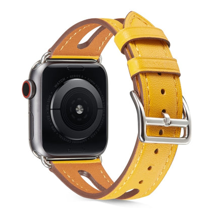 Top-grain Leather Watchband For Apple Watch Series 6 & SE & 5 & 4 40mm / 3 & 2 & 1 38mm - DealBuddy