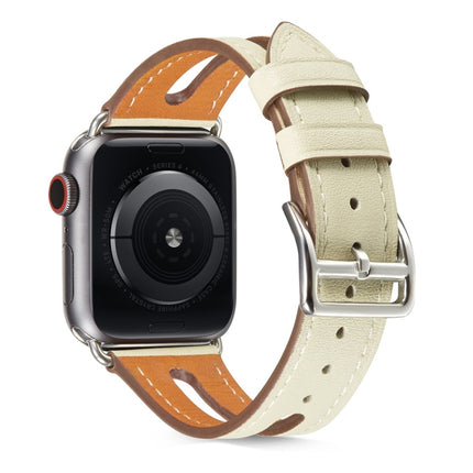 Top-grain Leather Watchband For Apple Watch Series 6 & SE & 5 & 4 40mm / 3 & 2 & 1 38mm - DealBuddy