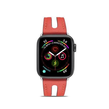 Top-grain Leather Watchband For Apple Watch Series 6 & SE & 5 & 4 44mm / 3 & 2 & 1 42mm - DealBuddy