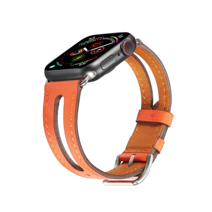 Top-grain Leather Watchband For Apple Watch Series 6 & SE & 5 & 4 44mm / 3 & 2 & 1 42mm - DealBuddy