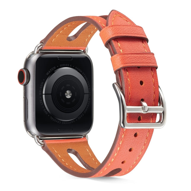 Top-grain Leather Watchband For Apple Watch Series 6 & SE & 5 & 4 44mm / 3 & 2 & 1 42mm - DealBuddy