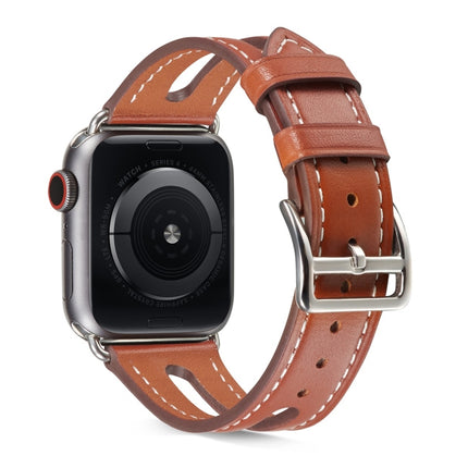 Top-grain Leather Watchband For Apple Watch Series 6 & SE & 5 & 4 44mm / 3 & 2 & 1 42mm - DealBuddy