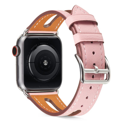 Top-grain Leather Watchband For Apple Watch Series 6 & SE & 5 & 4 44mm / 3 & 2 & 1 42mm - DealBuddy