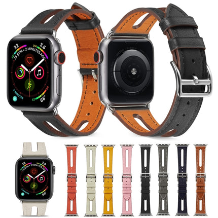 Top-grain Leather Watchband For Apple Watch Series 6 & SE & 5 & 4 44mm / 3 & 2 & 1 42mm - DealBuddy
