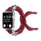 For Apple Watch Ultra 49mm / Series 8&7 45mm / SE 2&6&SE&5&4 44mm / 3&2&1 42mm / Dark Red