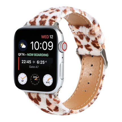 Horsehair Fluffy Leopard Print Leather Watch Strap - DealBuddy