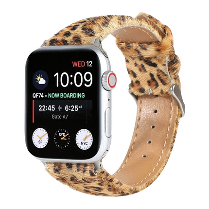 Horsehair Fluffy Leopard Print Leather Watch Strap - DealBuddy