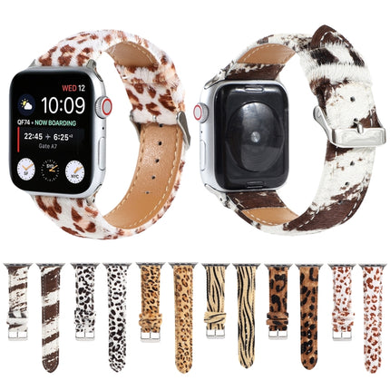 Horsehair Fluffy Leopard Print Leather Watch Strap - DealBuddy