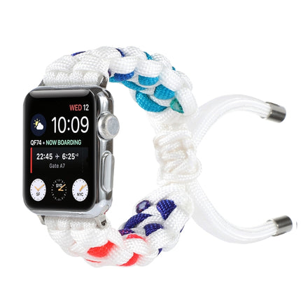Braided Umbrella Cord Watch Strap, For Apple Watch Ultra 49mm / Series 8&7 45mm / SE 2&6&SE&5&4 44mm / 3&2&1 42mm, For Apple Watch Series 8&7 41mm / SE 2&6&SE&5&4 40mm / 3&2&1 38mm, For Apple Watch Series 7 45mm / 6 & SE & 5 & 4 44mm / 3 & 2 & 1 42mm - DealBuddy