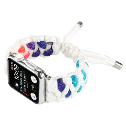 Braided Umbrella Cord Watch Strap, For Apple Watch Ultra 49mm / Series 8&7 45mm / SE 2&6&SE&5&4 44mm / 3&2&1 42mm, For Apple Watch Series 8&7 41mm / SE 2&6&SE&5&4 40mm / 3&2&1 38mm, For Apple Watch Series 7 45mm / 6 & SE & 5 & 4 44mm / 3 & 2 & 1 42mm - DealBuddy