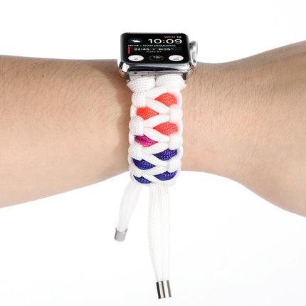 Braided Umbrella Cord Watch Strap, For Apple Watch Ultra 49mm / Series 8&7 45mm / SE 2&6&SE&5&4 44mm / 3&2&1 42mm, For Apple Watch Series 8&7 41mm / SE 2&6&SE&5&4 40mm / 3&2&1 38mm, For Apple Watch Series 7 45mm / 6 & SE & 5 & 4 44mm / 3 & 2 & 1 42mm - DealBuddy