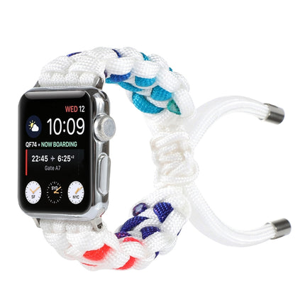 Braided Umbrella Cord Watch Strap, For Apple Watch Ultra 49mm / Series 8&7 45mm / SE 2&6&SE&5&4 44mm / 3&2&1 42mm, For Apple Watch Series 8&7 41mm / SE 2&6&SE&5&4 40mm / 3&2&1 38mm, For Apple Watch Series 7 45mm / 6 & SE & 5 & 4 44mm / 3 & 2 & 1 42mm - DealBuddy