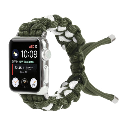 Braided Umbrella Cord Watch Strap, For Apple Watch Ultra 49mm / Series 8&7 45mm / SE 2&6&SE&5&4 44mm / 3&2&1 42mm, For Apple Watch Series 8&7 41mm / SE 2&6&SE&5&4 40mm / 3&2&1 38mm, For Apple Watch Series 7 45mm / 6 & SE & 5 & 4 44mm / 3 & 2 & 1 42mm - DealBuddy