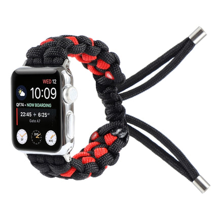 Braided Umbrella Cord Watch Strap, For Apple Watch Ultra 49mm / Series 8&7 45mm / SE 2&6&SE&5&4 44mm / 3&2&1 42mm, For Apple Watch Series 8&7 41mm / SE 2&6&SE&5&4 40mm / 3&2&1 38mm, For Apple Watch Series 7 45mm / 6 & SE & 5 & 4 44mm / 3 & 2 & 1 42mm - DealBuddy