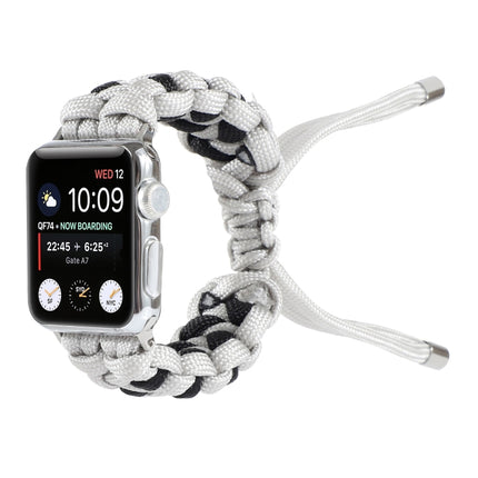 Braided Umbrella Cord Watch Strap, For Apple Watch Ultra 49mm / Series 8&7 45mm / SE 2&6&SE&5&4 44mm / 3&2&1 42mm, For Apple Watch Series 8&7 41mm / SE 2&6&SE&5&4 40mm / 3&2&1 38mm, For Apple Watch Series 7 45mm / 6 & SE & 5 & 4 44mm / 3 & 2 & 1 42mm - DealBuddy