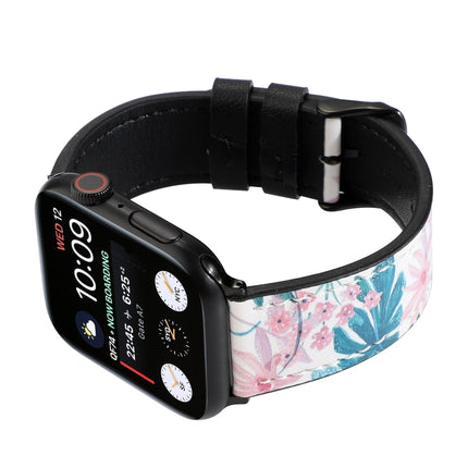 Printed Leather Watch Strap, For Apple Watch Series 7 45mm / 6 & SE & 5 & 4 44mm / 3 & 2 & 1 42mm, For Apple Watch Series 8&7 41mm / SE 2&6&SE&5&4 40mm / 3&2&1 38mm, For Apple Watch PSeries 7 41mm / 6 & SE & 5 & 4 40mm / 3 & 2 & 1 38mm                 ... - DealBuddy
