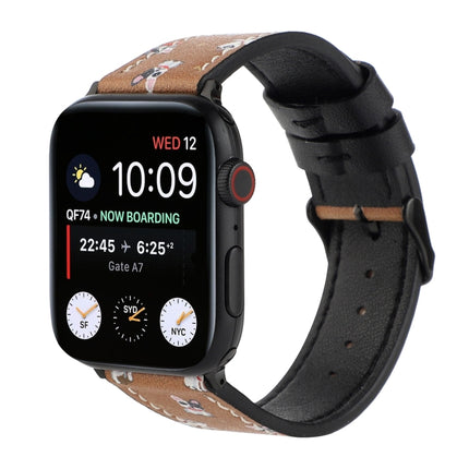 Printed Leather Watch Strap, For Apple Watch Series 7 45mm / 6 & SE & 5 & 4 44mm / 3 & 2 & 1 42mm, For Apple Watch Series 8&7 41mm / SE 2&6&SE&5&4 40mm / 3&2&1 38mm, For Apple Watch PSeries 7 41mm / 6 & SE & 5 & 4 40mm / 3 & 2 & 1 38mm                 ... - DealBuddy