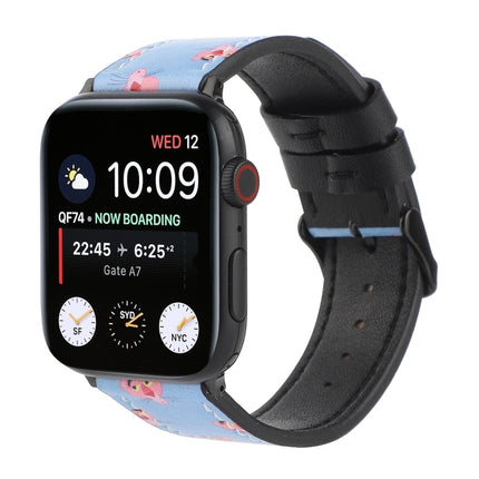 Printed Leather Watch Strap, For Apple Watch Series 7 45mm / 6 & SE & 5 & 4 44mm / 3 & 2 & 1 42mm, For Apple Watch Series 8&7 41mm / SE 2&6&SE&5&4 40mm / 3&2&1 38mm, For Apple Watch PSeries 7 41mm / 6 & SE & 5 & 4 40mm / 3 & 2 & 1 38mm                 ... - DealBuddy