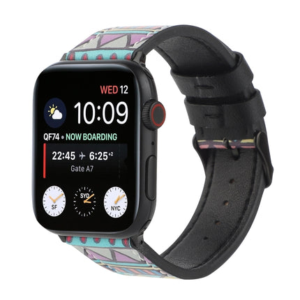 Printed Leather Watch Strap, For Apple Watch Series 7 45mm / 6 & SE & 5 & 4 44mm / 3 & 2 & 1 42mm, For Apple Watch Series 8&7 41mm / SE 2&6&SE&5&4 40mm / 3&2&1 38mm, For Apple Watch PSeries 7 41mm / 6 & SE & 5 & 4 40mm / 3 & 2 & 1 38mm                 ... - DealBuddy