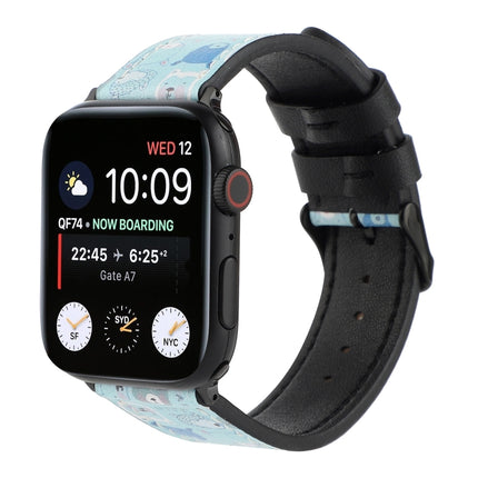 Printed Leather Watch Strap, For Apple Watch Series 7 45mm / 6 & SE & 5 & 4 44mm / 3 & 2 & 1 42mm, For Apple Watch Series 8&7 41mm / SE 2&6&SE&5&4 40mm / 3&2&1 38mm, For Apple Watch PSeries 7 41mm / 6 & SE & 5 & 4 40mm / 3 & 2 & 1 38mm                 ... - DealBuddy