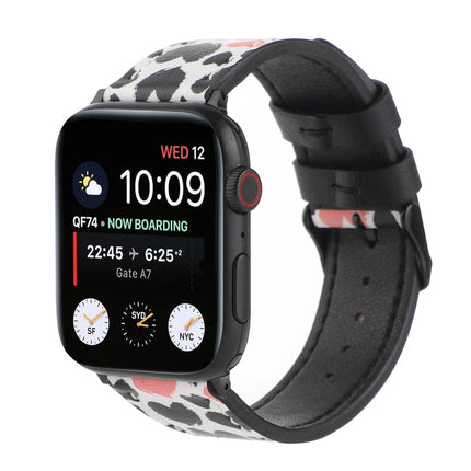 Printed Leather Watch Strap, For Apple Watch Series 7 45mm / 6 & SE & 5 & 4 44mm / 3 & 2 & 1 42mm, For Apple Watch Series 8&7 41mm / SE 2&6&SE&5&4 40mm / 3&2&1 38mm, For Apple Watch PSeries 7 41mm / 6 & SE & 5 & 4 40mm / 3 & 2 & 1 38mm                 ... - DealBuddy