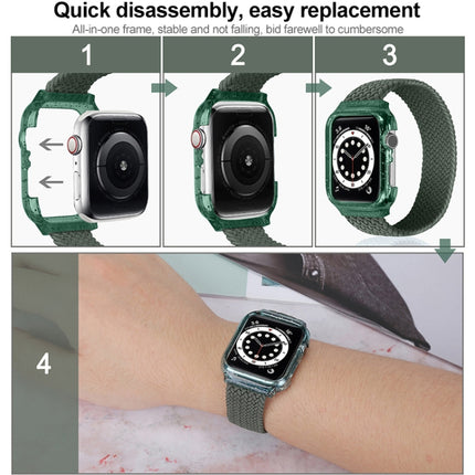 Weave Replacement Wrist Strap Watchbands with Frame For Apple Watch Series 6 & SE & 5 & 4 40mm / 3 & 2 & 1 38mm, 128mm, 135mm, 140mm, 145mm, 150mm, 155mm - DealBuddy