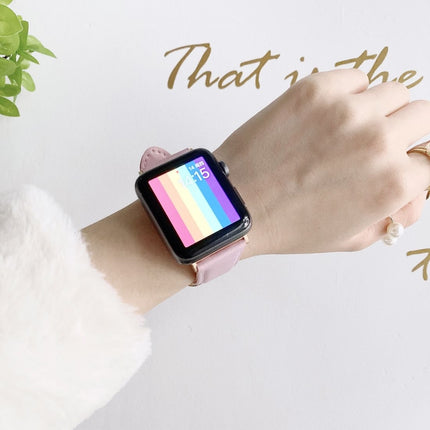 D Character Buckle Smooth Texture Replacement Watchbands For Apple Watch Series 6 & SE & 5 & 4 44mm / 3 & 2 & 1 42mm - DealBuddy