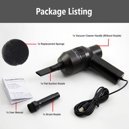 HK-6019D Portable Household Car Handheld Mini USB Vacuum Cleaner Dust Collector Cleaning Tools