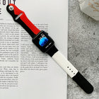 Silicone Color Matching Replacement Watchbands For Apple Watch Series 6 & SE & 5 & 4 40mm / 3 & 2 & 1 38mm, For Apple Watch 40mm/38mm(Black+Red+White), For Apple Watch 40mm/38mm(Red+White+Black), For Apple Watch 40mm/38mm(Light Blue+Dark Blue+Yellow)  ... - DealBuddy