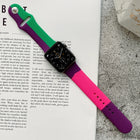 Silicone Color Matching Replacement Watchbands For Apple Watch Series 6 & SE & 5 & 4 44mm / 3 & 2 & 1 42mm - DealBuddy