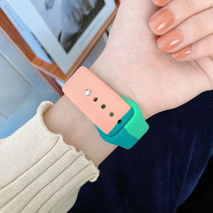 Silicone Color Matching Replacement Watchbands For Apple Watch Series 6 & SE & 5 & 4 44mm / 3 & 2 & 1 42mm - DealBuddy